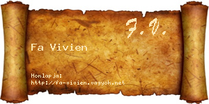 Fa Vivien névjegykártya